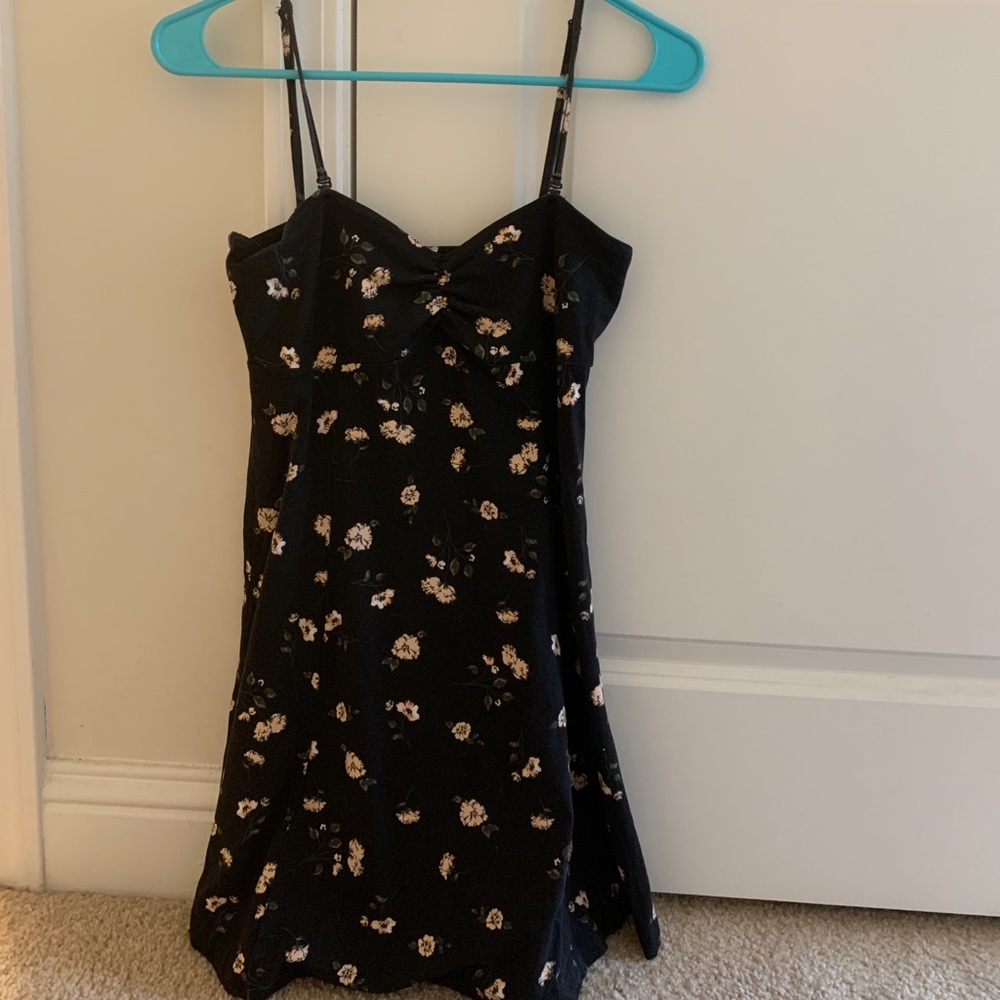 Garage black floral dress
